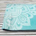 Yoga Design Lab Combo cestovná podložka na jogu 1,5 mm modrá Mandala tyrkysová 12