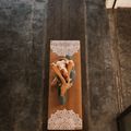 Yoga Design Lab Cork 3,5 mm hnedá podložka na jogu Mandala White 8