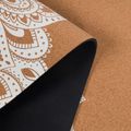 Yoga Design Lab Cork 5,5 mm hnedá podložka na jogu Mandala White 4