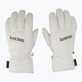Pánske lyžiarske rukavice Descente 5 Finger Leather white 2
