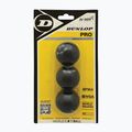 Dunlop Pro Blister squashové loptičky 3 ks čierne 700109