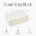 Jógový blok Myga Foam Block do jogi cream 2