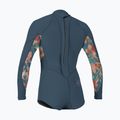 Detský plavecký neoprén O'Neill Girls Bahia 2/1 Back Zip LS Spring copen blue/painted tropics/copen blue 2