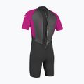 Detský plavecký neoprén O'Neill Youth Reactor-2 2mm Back Zip SS Spring black/berry 2