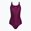 Speedo Boomstar Allover Muscleback dámske jednodielne plavky čierno-ružové 68-12299B344