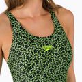 Speedo Boomstar Allover Muscleback dámske jednodielne plavky black/yellow 68-12299A599 4