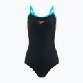 Dámske jednodielne plavky Speedo Dive Thinstrap Muscleback black / volcanic orange