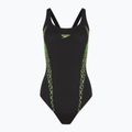 Dámske jednodielne plavky Speedo Panel Muscleback black/green