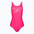 Speedo dámske jednodielne plavky Logo Deep U-Back pink 68-12369A657