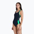 Speedo Boom Logo Splice Muscleback dámske jednodielne plavky navy blue-green 68-129 6