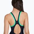 Speedo Boom Logo Splice Muscleback dámske jednodielne plavky navy blue-green 68-129 9