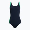 Speedo Boom Logo Splice Muscleback dámske jednodielne plavky navy blue-green 68-129