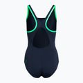 Speedo Boom Logo Splice Muscleback dámske jednodielne plavky navy blue-green 68-129 2