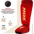 RDX Hosiery Shin Instep Penové chrániče holennej kosti a chodidla červená/biela 2