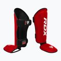Chrániče holení a priehlavkov RDX T1 Shin Instep Guards red/white 2