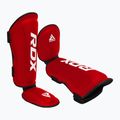 Chrániče holení a priehlavkov RDX T1 Shin Instep Guards red/white 3