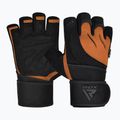 Trekkingové rukavice RDX L4 Open Finger Micro Plus Gym tan/black