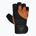 Trekkingové rukavice RDX L4 Open Finger Micro Plus Gym tan/black 2