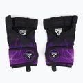 RDX Weight Lifting X1 Long Strap tréningové rukavice čiernofialové WGN-X1PR 2