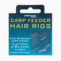 Drennan Carp Feeder Hair Rigs methode leader s očkom bez háčika 8 + vlasec 8 clear HNHCFD016