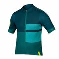 Pánsky cyklistický dres Endura FS260 Print S/S emerald green 9