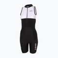 Dámska triatlonová kombinéza ZONE3 Lava Long Distance Trisuit black/white/green