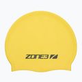 ZONE3 Silikónová plavecká čiapka hi-vis žltá