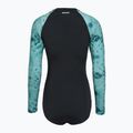 Dámske jednodielne plavky ZONE3 Long Sleeve teal tie dye 2