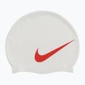 Plavecká čiapka Nike BIG SWOOSH bielo-červená NESS5173-173