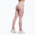 Dámske tréningové legíny Gymshark Flawless Shine Seamless pink/white 3