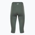 Dámske tréningové legíny Gymshark Training Cropped obsidian / green 2