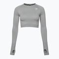 Dámsky tréningový top s dlhým rukávom Gymshark Vital Seamless Crop Top light grey 5