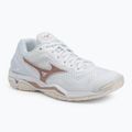 Dámska hádzanárska obuv Mizuno Wave Stealth V white/rose/snow white