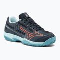 Detská tenisová obuv Mizuno Exceed Star CC collegiate blue/soleil/tanager/turquoise
