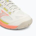 Dámske tenisové topánky Mizuno Break Shot 4 AC snow white/ neon flame/ ghost gray 7