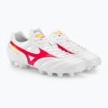 Mizuno Morelia II Club MD pánske kopačky white/flery coral2/bolt2 5