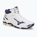 Pánska volejbalová obuv Mizuno Wave Voltage Mid white / blue ribbon / mp gold