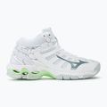 Dámska volejbalová obuv Mizuno Wave Voltage Mid white/glacial ridge/patina green 2