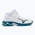 Pánska volejbalová obuv Mizuno Wave Mid Voltage white/sailor blue/silver 2