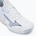 Dámska volejbalová obuv Mizuno Wave Momentum 3 white/ navy peony/ peach parfait 7