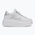 KARL LAGERFELD dámske topánky Anakapri Signia white leather w/silver 2