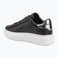 KARL LAGERFELD dámske topánky Kapri Maison black leather w/silver 3