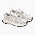 KARL LAGERFELD dámske topánky Orion Sidetrim white leather/textile w/silver 2