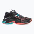 Volejbalová obuv Mizuno Wave Lightning Z8 Mid black/neon flame/peacock blue 2