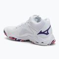 Dámske volejbalové topánky Mizuno Wave Lightning Z8 Mid biele/fialové indigo/camelliaros 3