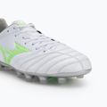 Pánske kopačky Mizuno Morelia Neo IV Pro Md white/neon green/cool gray 3c 7