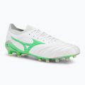 Futbalové kopačky Mizuno Morelia Neo IV β Japan Fg white/neon green/cool gray 3c