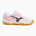 Detské tenisové topánky Mizuno Break Shot 5 Jr CC white/calypso coral/citrus 2