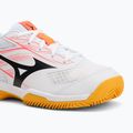 Detské tenisové topánky Mizuno Break Shot 5 Jr CC white/calypso coral/citrus 7