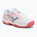 Detské tenisové topánky Mizuno Break Shot 5 Jr CC white/blue granite/calypso coral